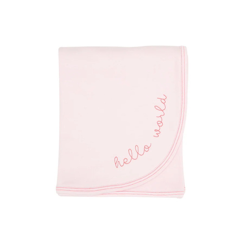 Hello World Baby Blanket- Pink