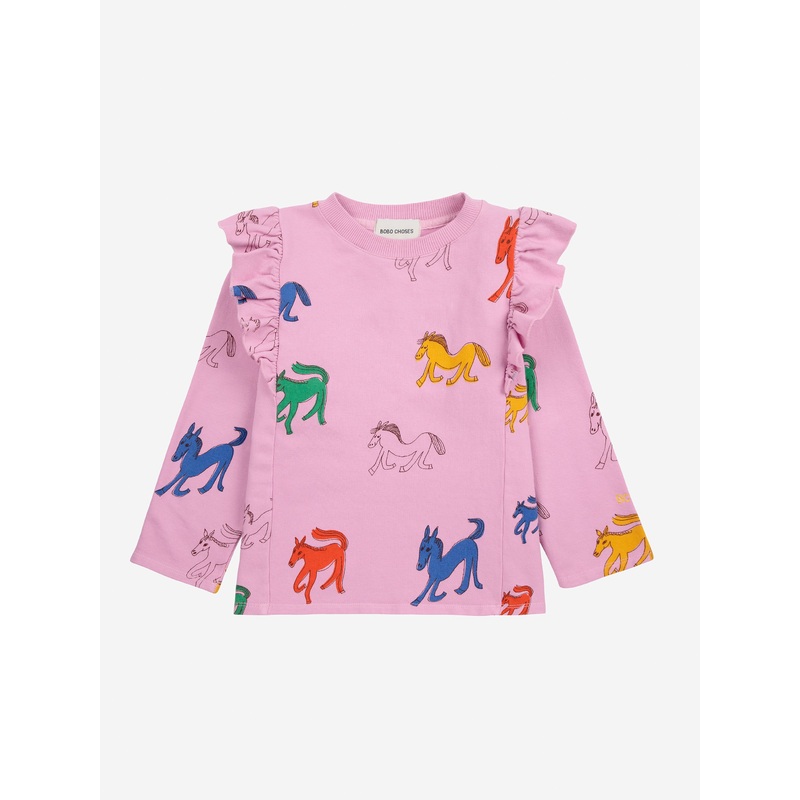 Wonder Horse All Over Ruffle Sweatshirt