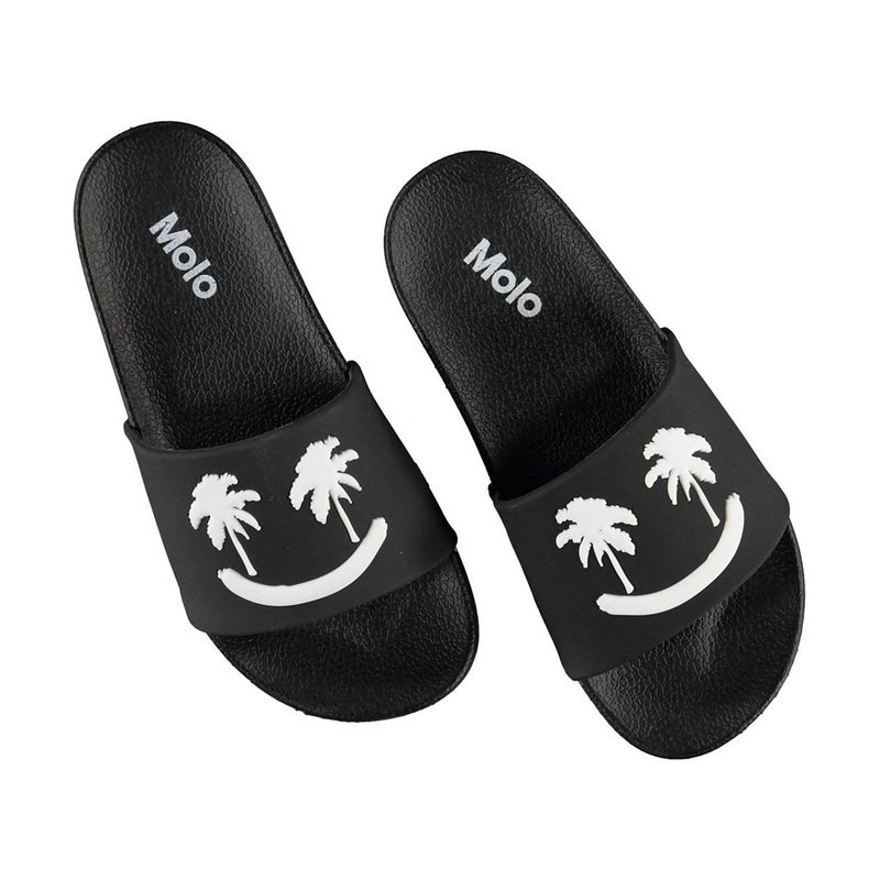 Zhappy Black Palm Smile Sliders