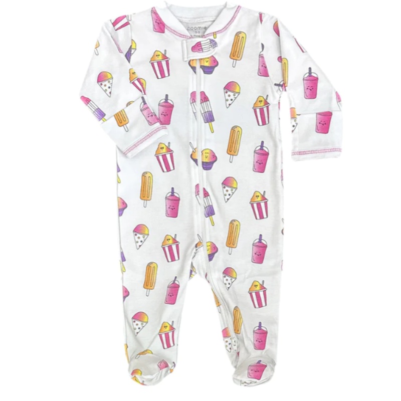 Pink Ice Cream Footie