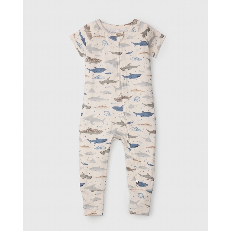 Short Sleeve Sharks Romper