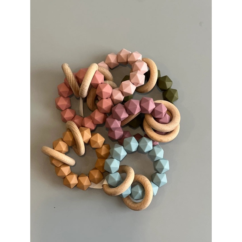 Abby Silicone & Beech Wood Rattle