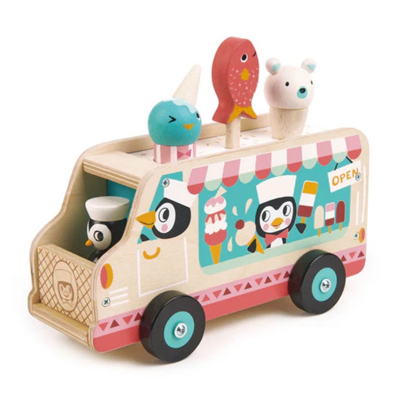 Penguin's Gelato Van Wood Toy