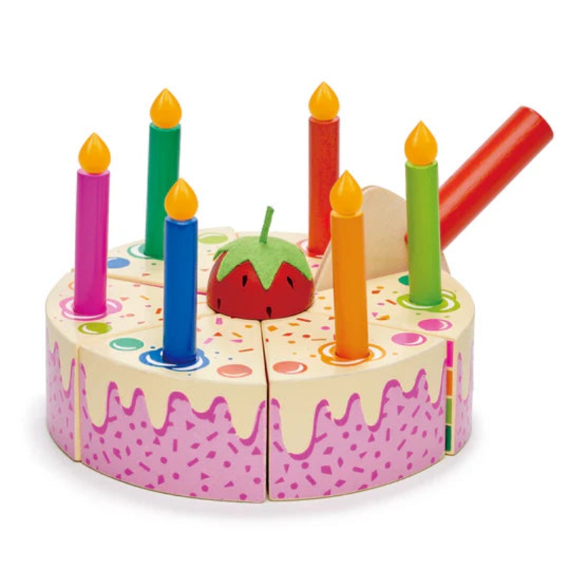 Rainbow Birthday Cake Wood Toy