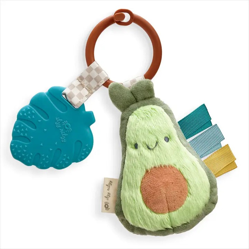 Itzy Pal Plush and Teether Avocado