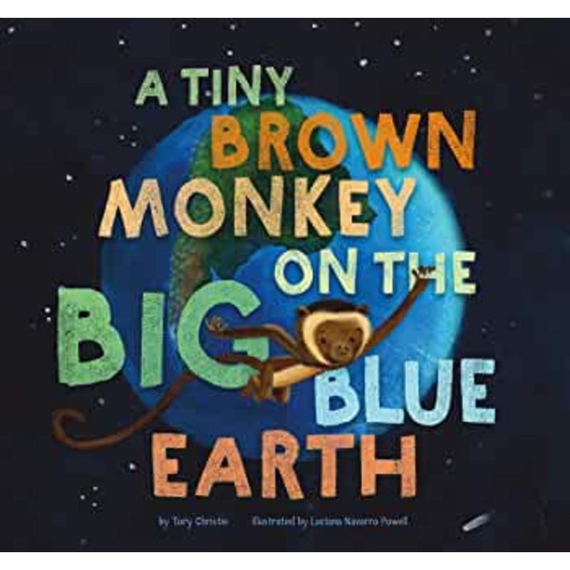 A Tiny Brown Monkey On Big Blue Earth
