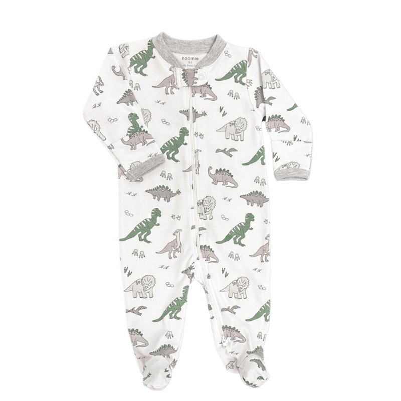 Dinosaurs Zipper Footie