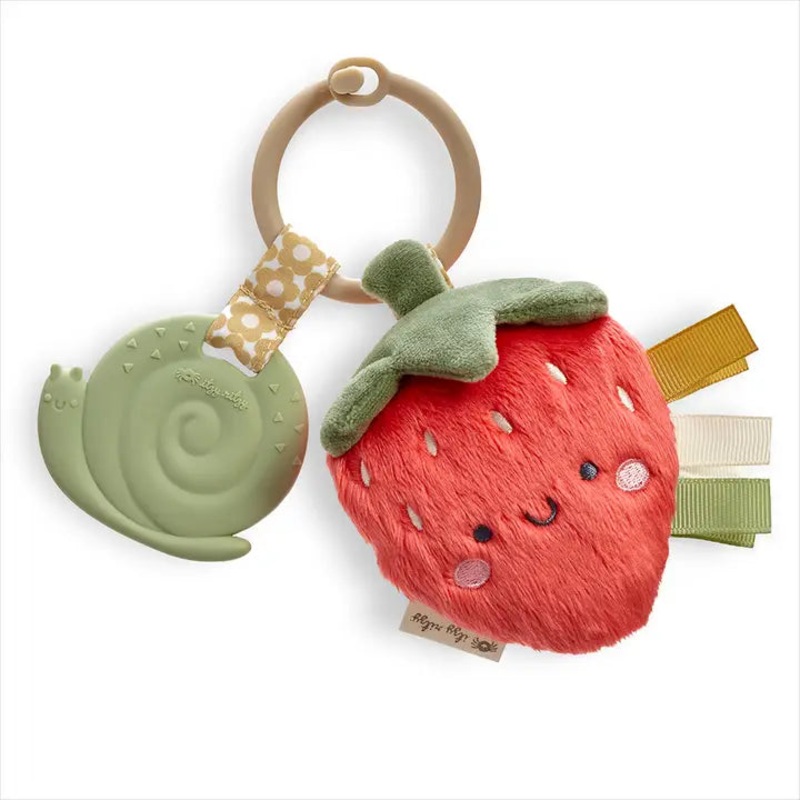 Itzy Pal Plush and Teether Strawberry