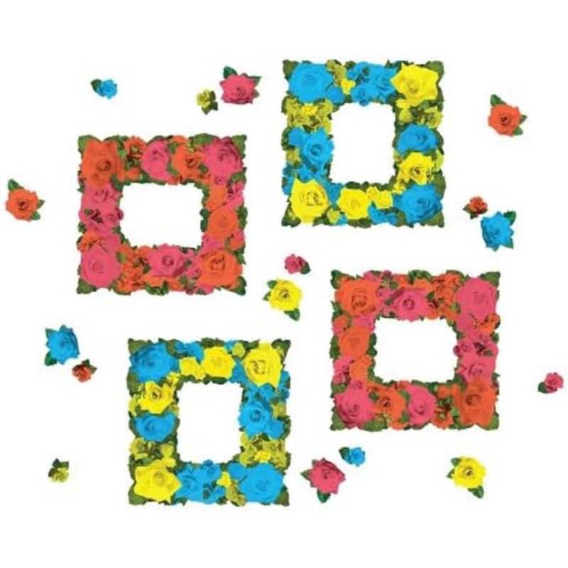 4 Roses Floral Wall Sticker Frames