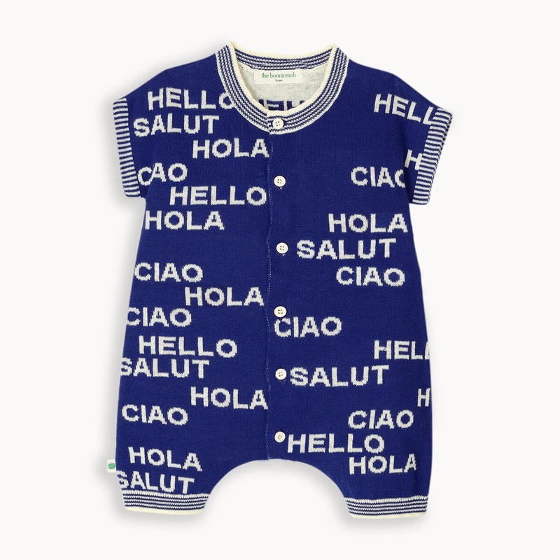 Hello Shorty Blue Playsuit