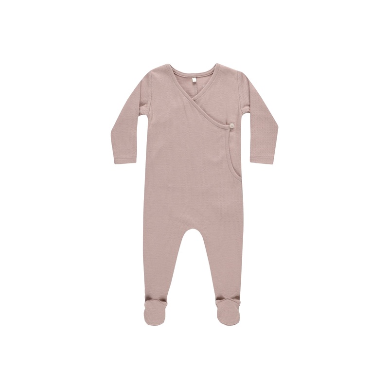 Mauve Pointelle Wrap Footie