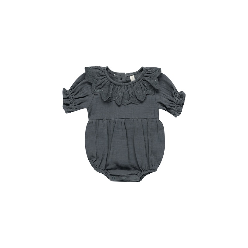 Indigo Collared Romper