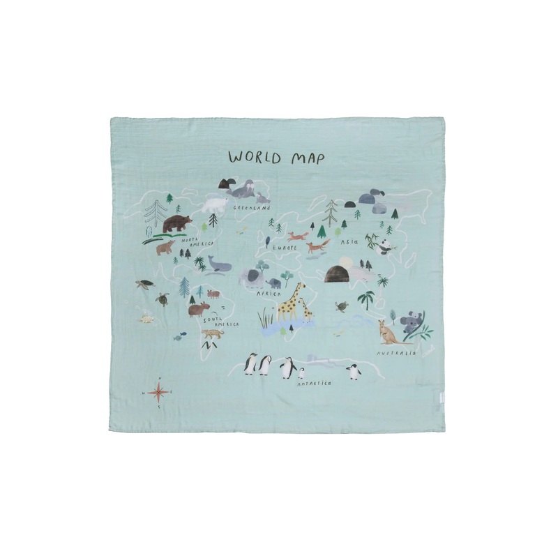 World Map Swaddle