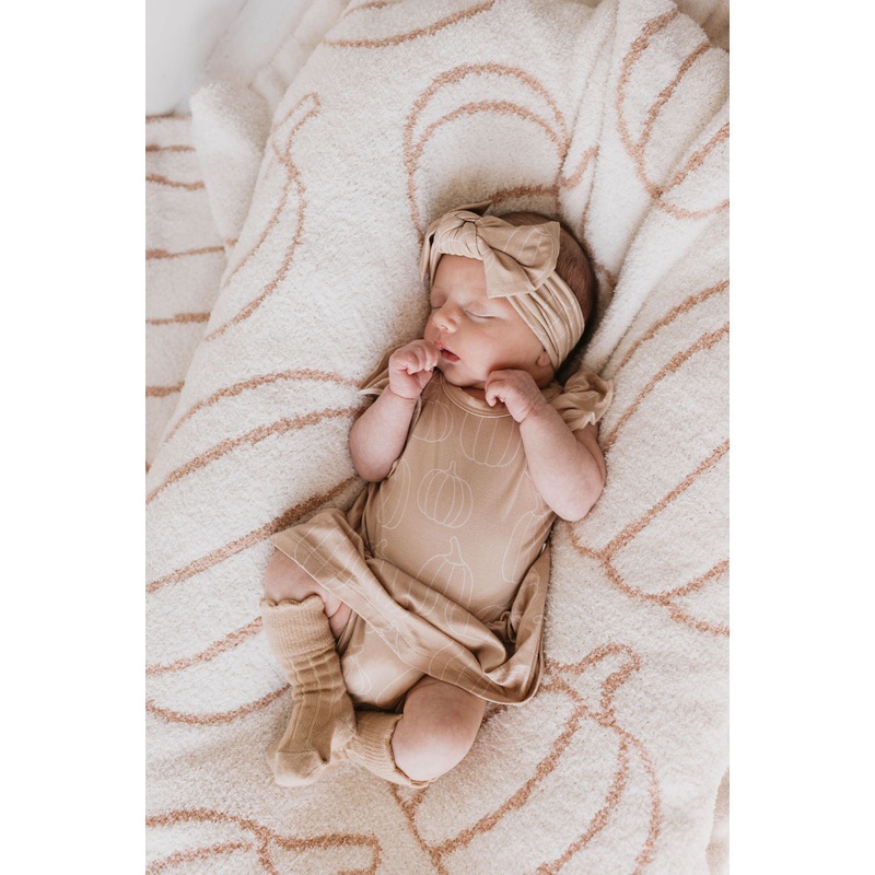 Bamboo Ruffle Romper | Pumpkin Pie