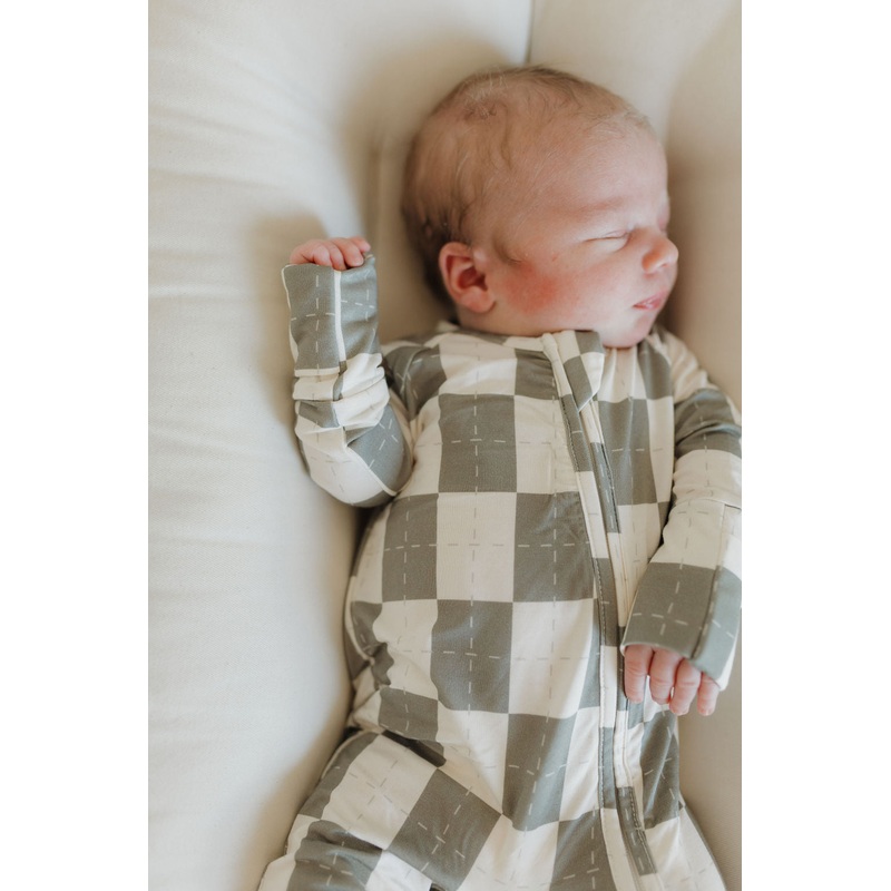 Bamboo Zip Pajamas | Oat & Sage