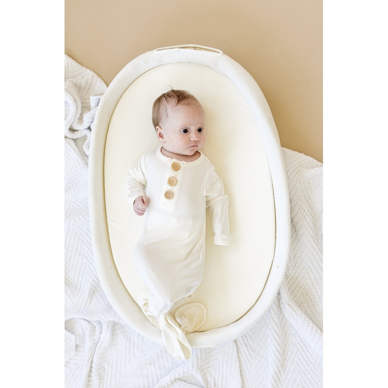White Newborn Bamboo Gown