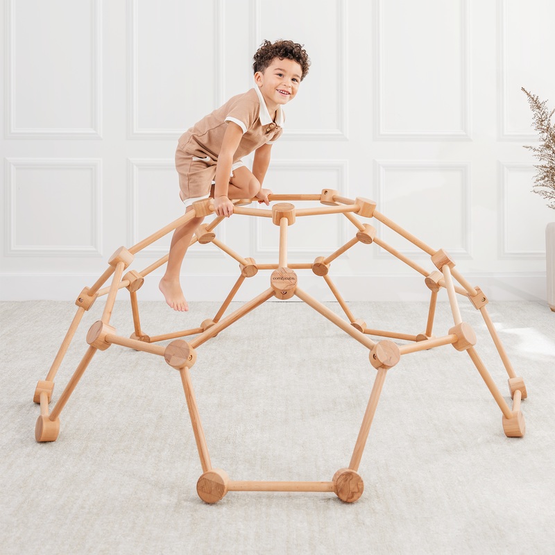 Wooden Climber for Kids by Comfy Cubs (Natural Wood)