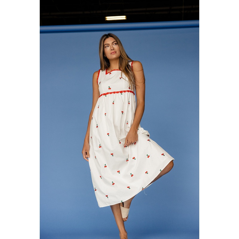 Cherry Pie Lace Trim Dress