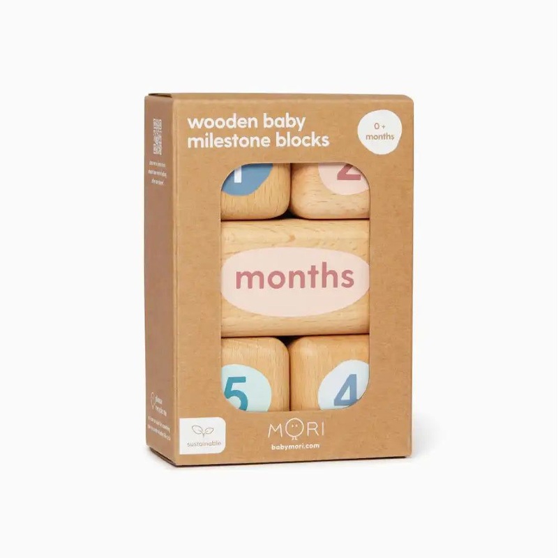 Wooden Baby Milestone Blocks