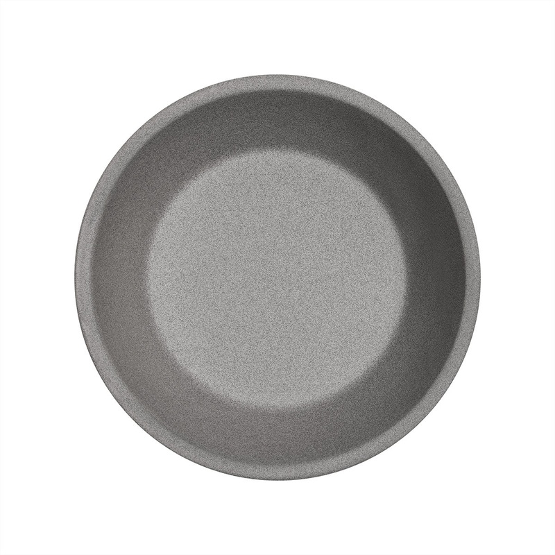 Yuka Deep Plate, Set of 2 in Stone
