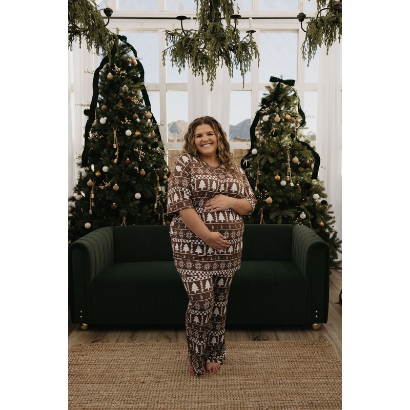 Short Sleeve Women's Bamboo Pajamas | Forever Fair Isle