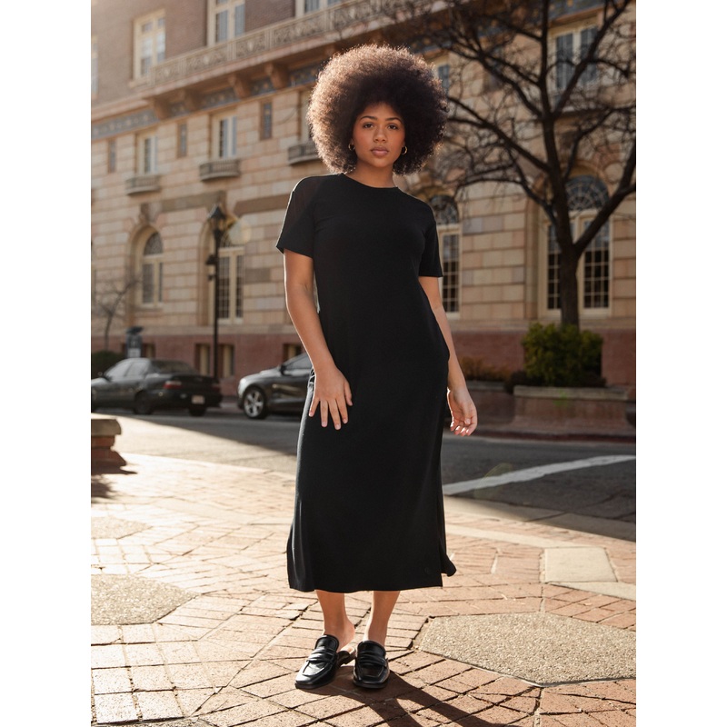 Women's Brushed Bamboo Midi Dress