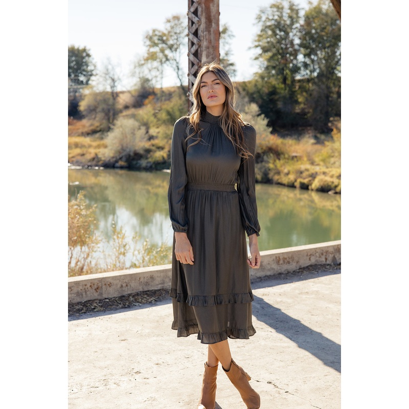 Deep Waters High Neck Dress