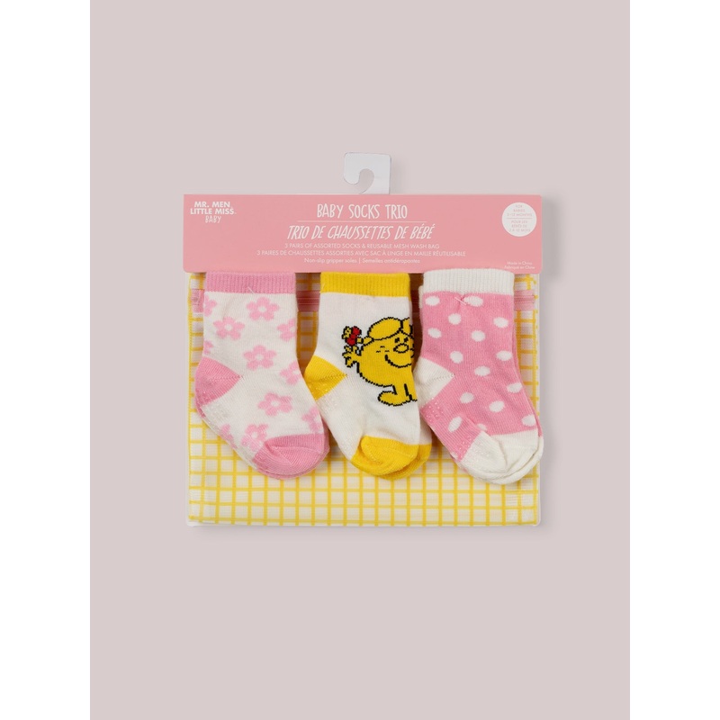 3-Pack Soft Durable Baby Socks Set - Little Miss Sunshine