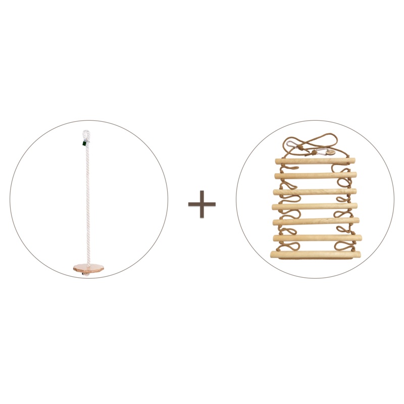 2in1 Swings Set: Disk rope swing + Rope ladder