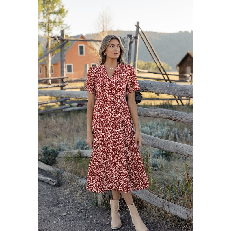 Janie Button Down Floral  Dress