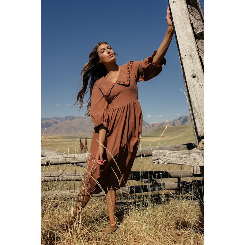 Avalanche Collared Midi Dress