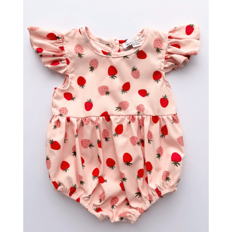 Klein Bubble Romper - Strawberry Shortcake