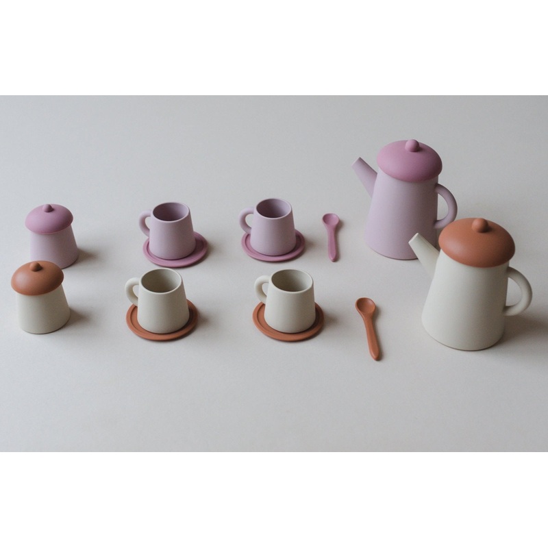 9pc Silicone Tea Set Toy
