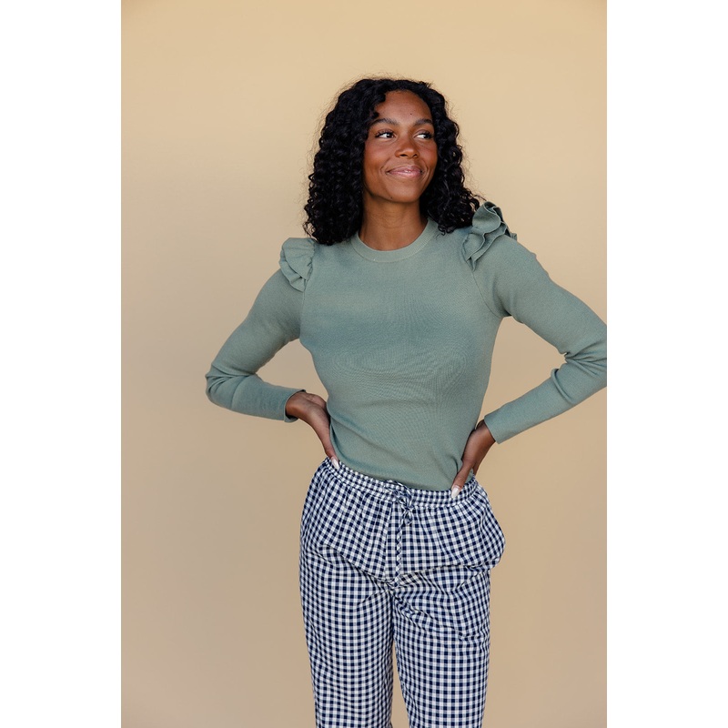 Aberdeen Ruffle Sleeve Sweater