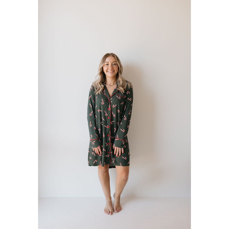 Women's Bamboo Sleeping Dress | Candy Cane Lane