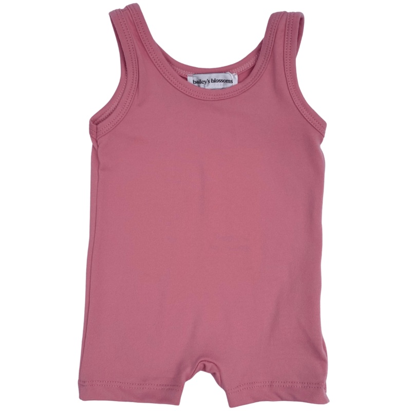 Gigi Bikeshort Romper - Coral Pink