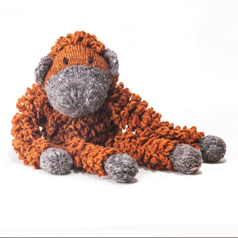 Wool Knit Buddy  | Opal the Oranguntan