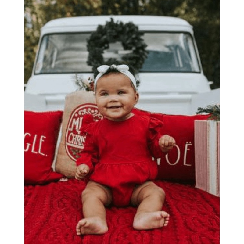 Rhodes Bubble Shorty Romper - Scarlett