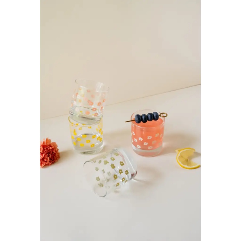 11oz Floral Cocktail Glass | Rocks Glass