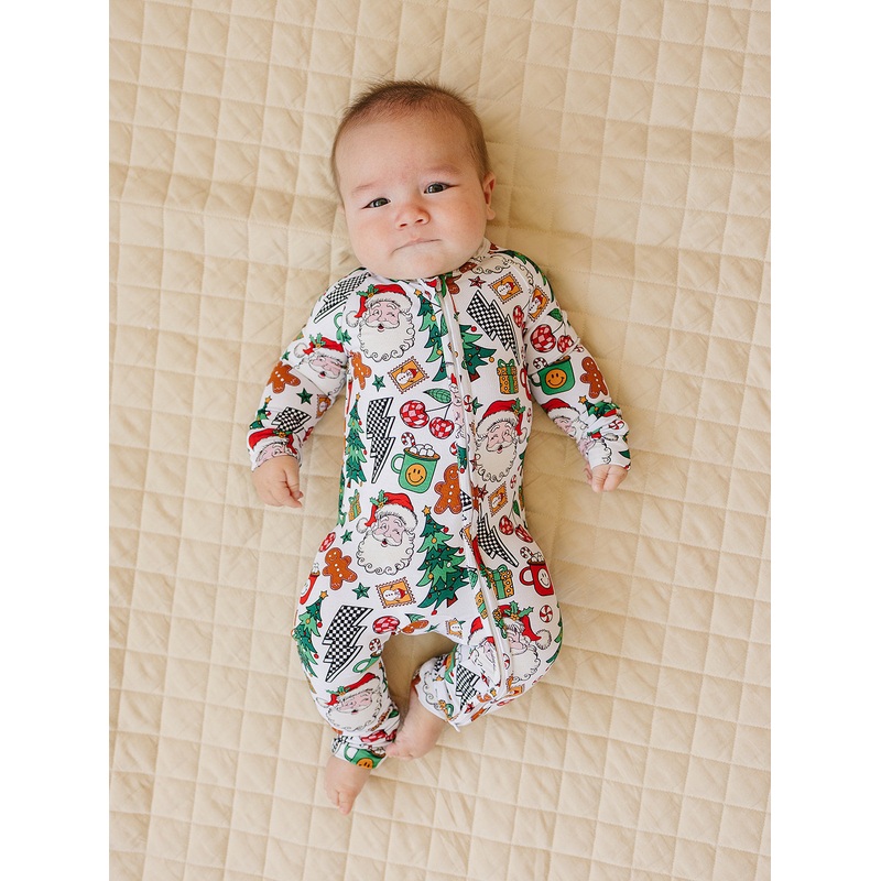 Bamboo Zip Romper | Christmas Vibes