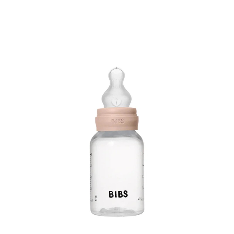 BIBS Dummies - Baby Bottle Complete Set 150ml Silicone | Blush