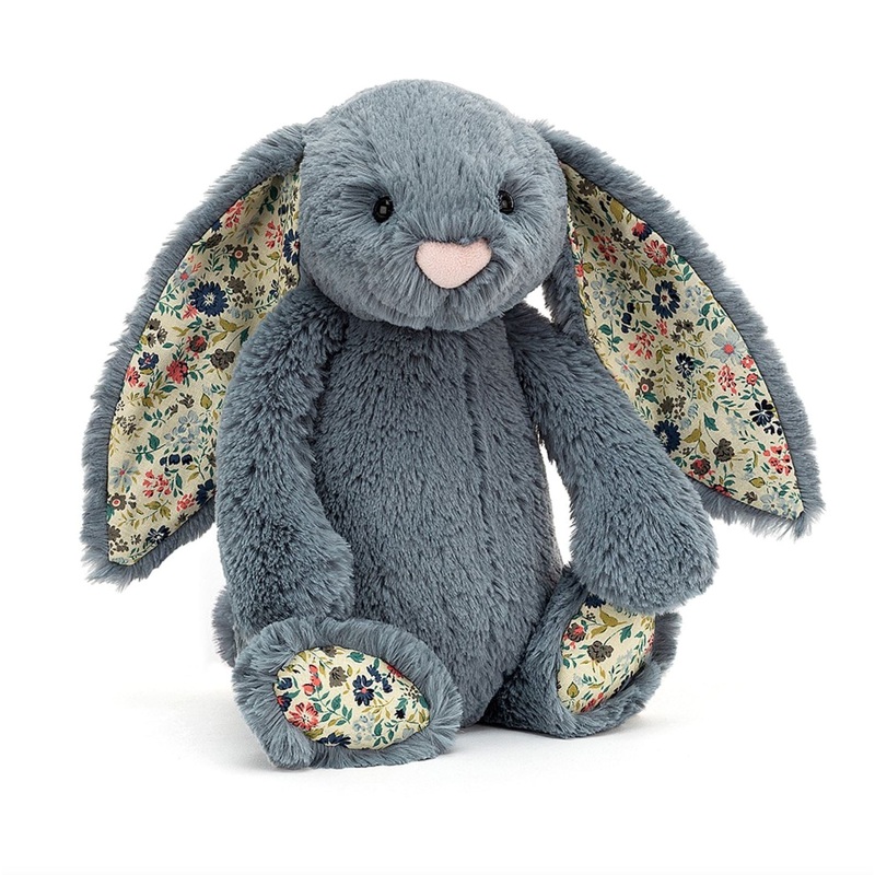 Jellycat Bashful Blossom - Dusky Blue Bunny Original (Medium) - Retired
