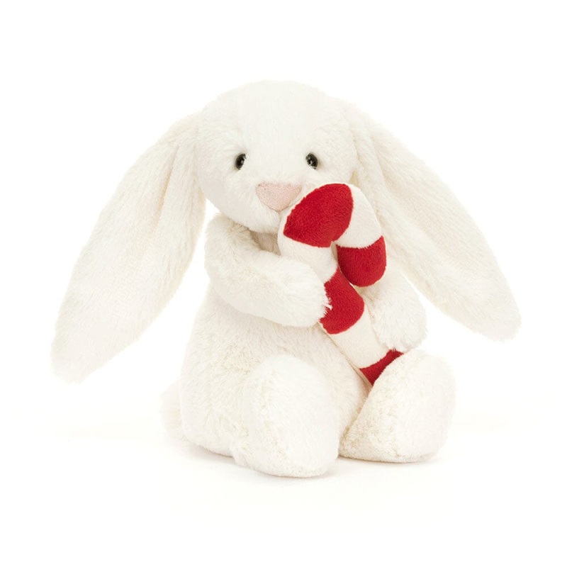 Jellycat Bashful - Bunny with Candy Cane - Retired