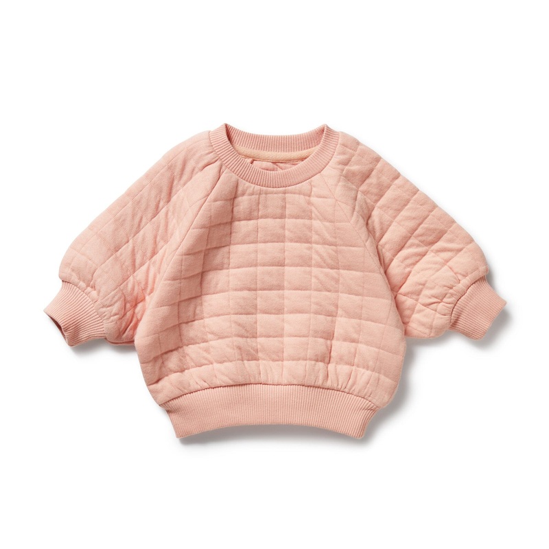Wilson & Frenchy - Organic Quilted Sweat | Pretty Pink