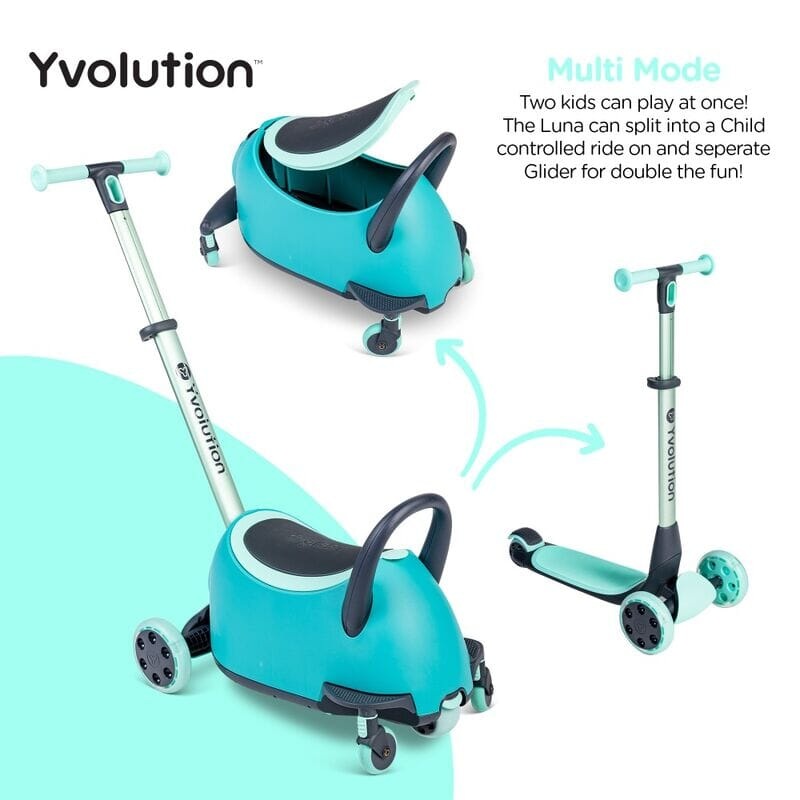 Yvolution - Glider Luna 5-in-1 Scooter & Ride-on | Green
