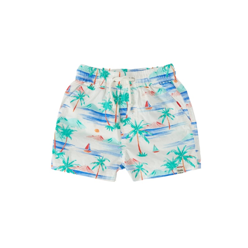 Goldie & Ace - Noah Cotton Shorts | Paradise White