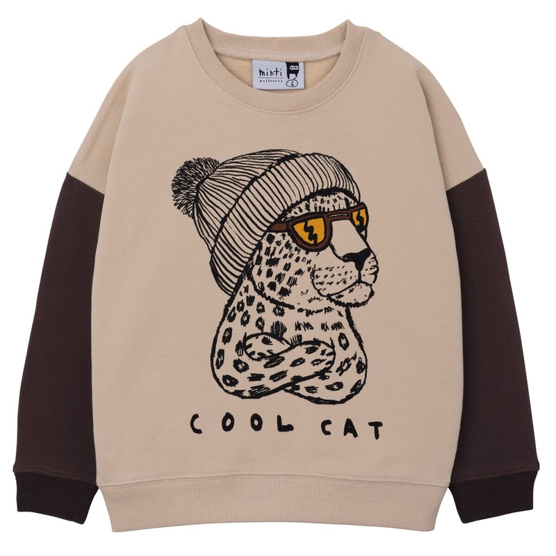 Minti Cool Cat Furry Crew - Beige/Chocolate