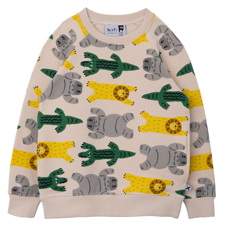 Minti Jungle Animals Furry Crew - Cream