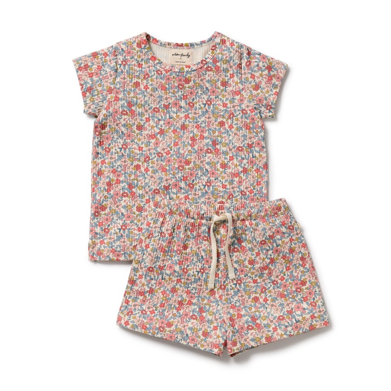 Wilson & Frenchy - Organic Short Sleeved Pyjamas | Summer Bloom