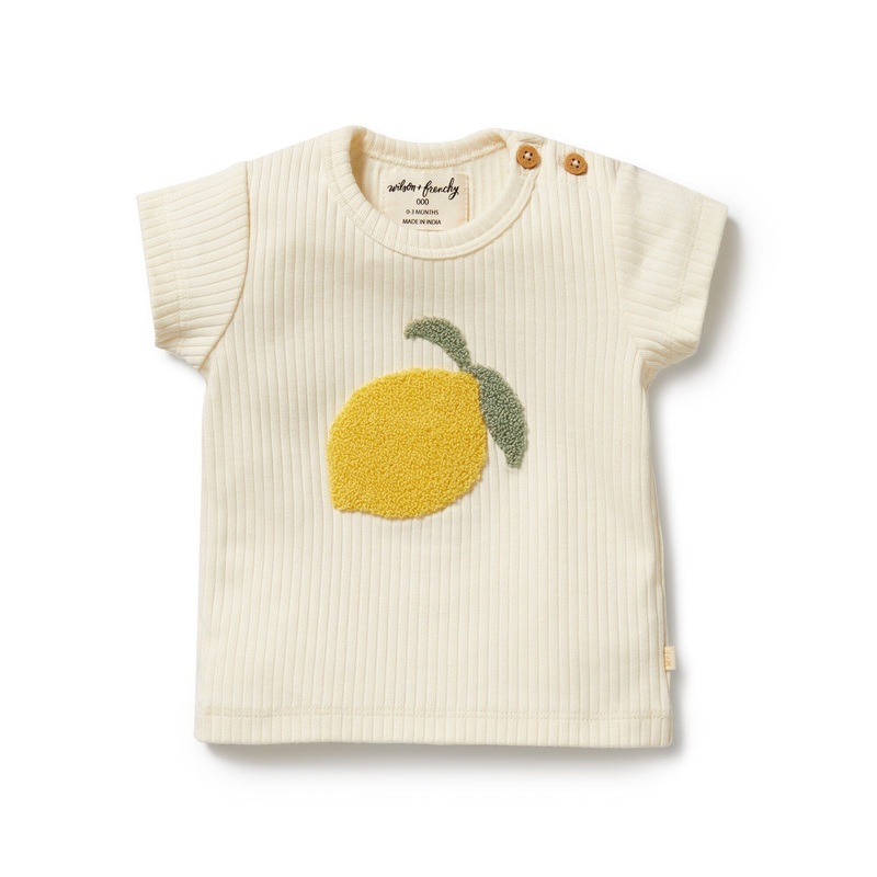 Wilson & Frenchy - Organic Tee | Lemon Leaf Embroidered